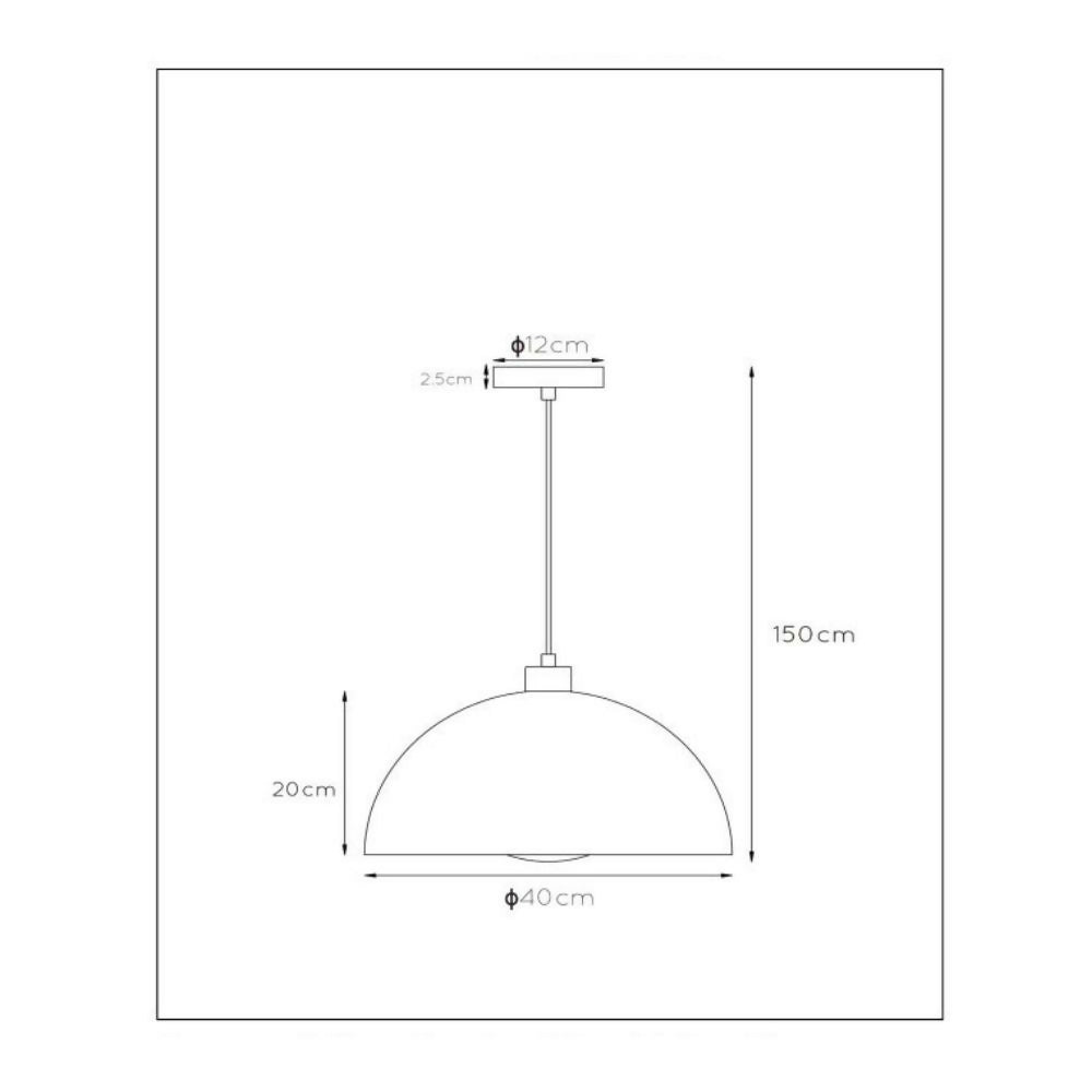 LAMPARA COLGANTE SIEMON NEGRO 1xE27