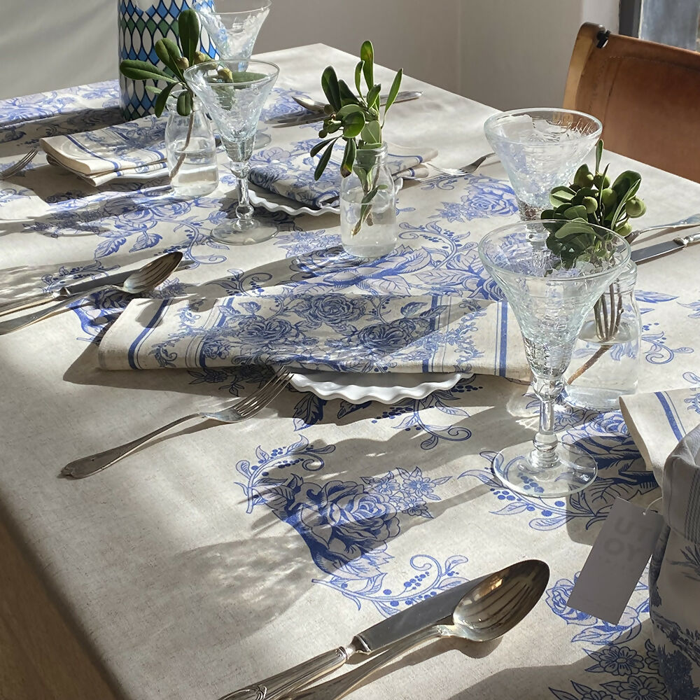 Mantel Toile Azul - Lino Poliester