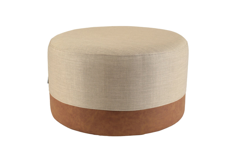 LOW POUF REDONDO BEIGE UBUNTU