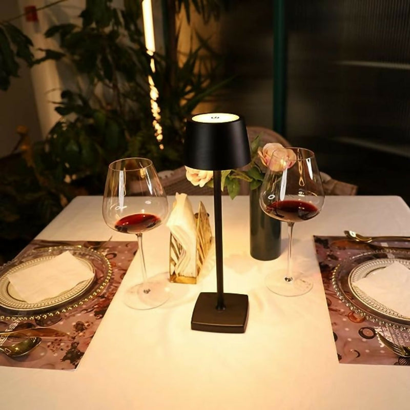 LÁMPARA DE MESA ESCRITORIO PORTÁTIL LED RECARGABLE NEGRO