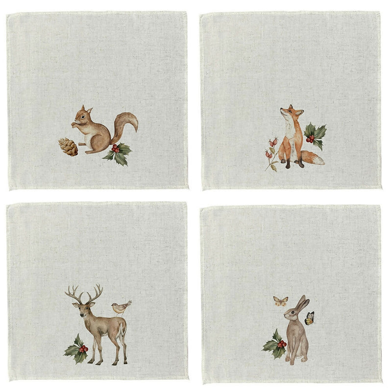 Set 4 Servilletas Woodland - Lino Poliester
