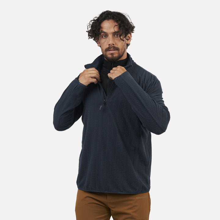 Polar Fleece Ultraligero Hombre 1/4-Zip Volca Azul Marino