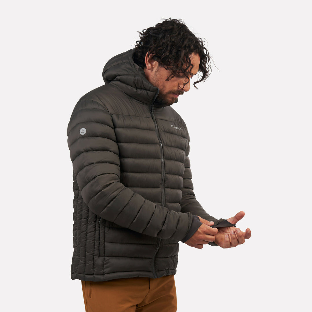 Chaqueta Parka Térmica Hombre Hoodie Indomita Gris Roca