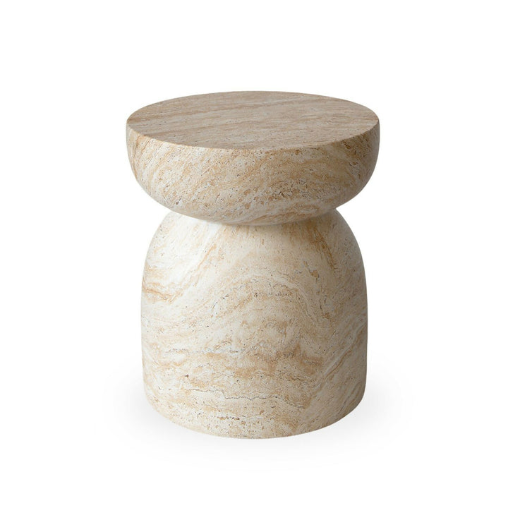 Mesa Lateral Piedra Luna Jupiter Crema