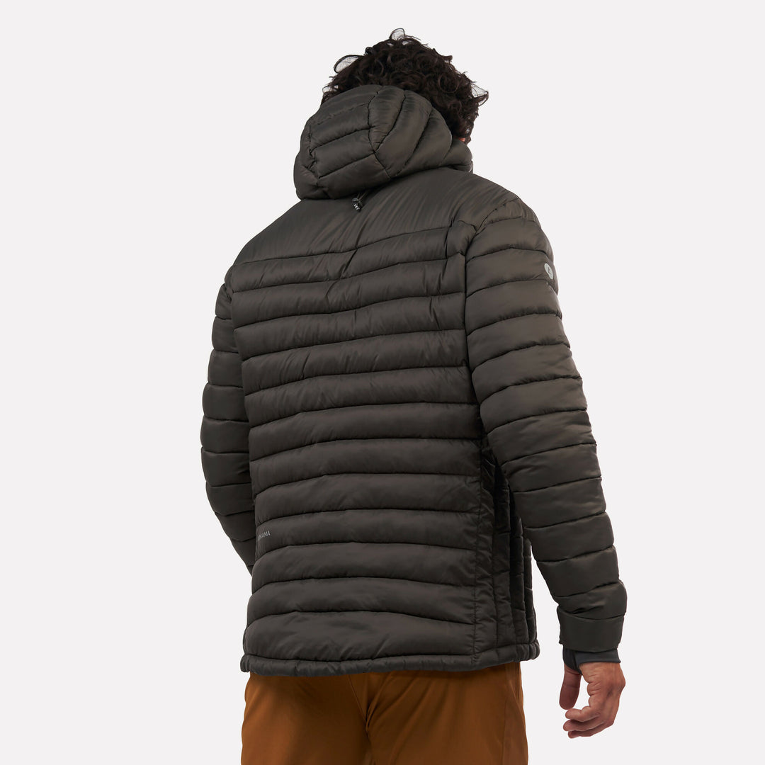 Chaqueta Parka Térmica Hombre Hoodie Indomita Gris Roca