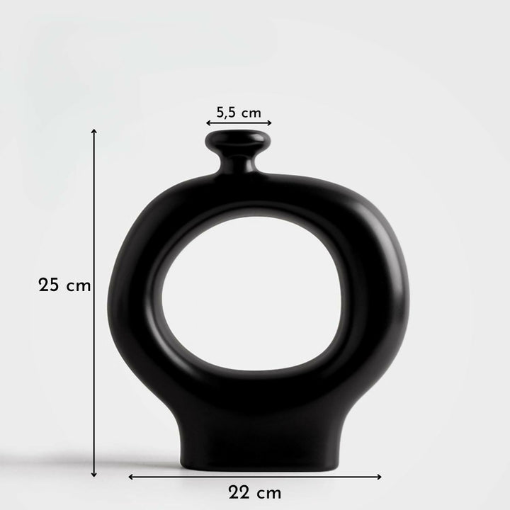 Floreros Modernos de Cerámica Noir Loop