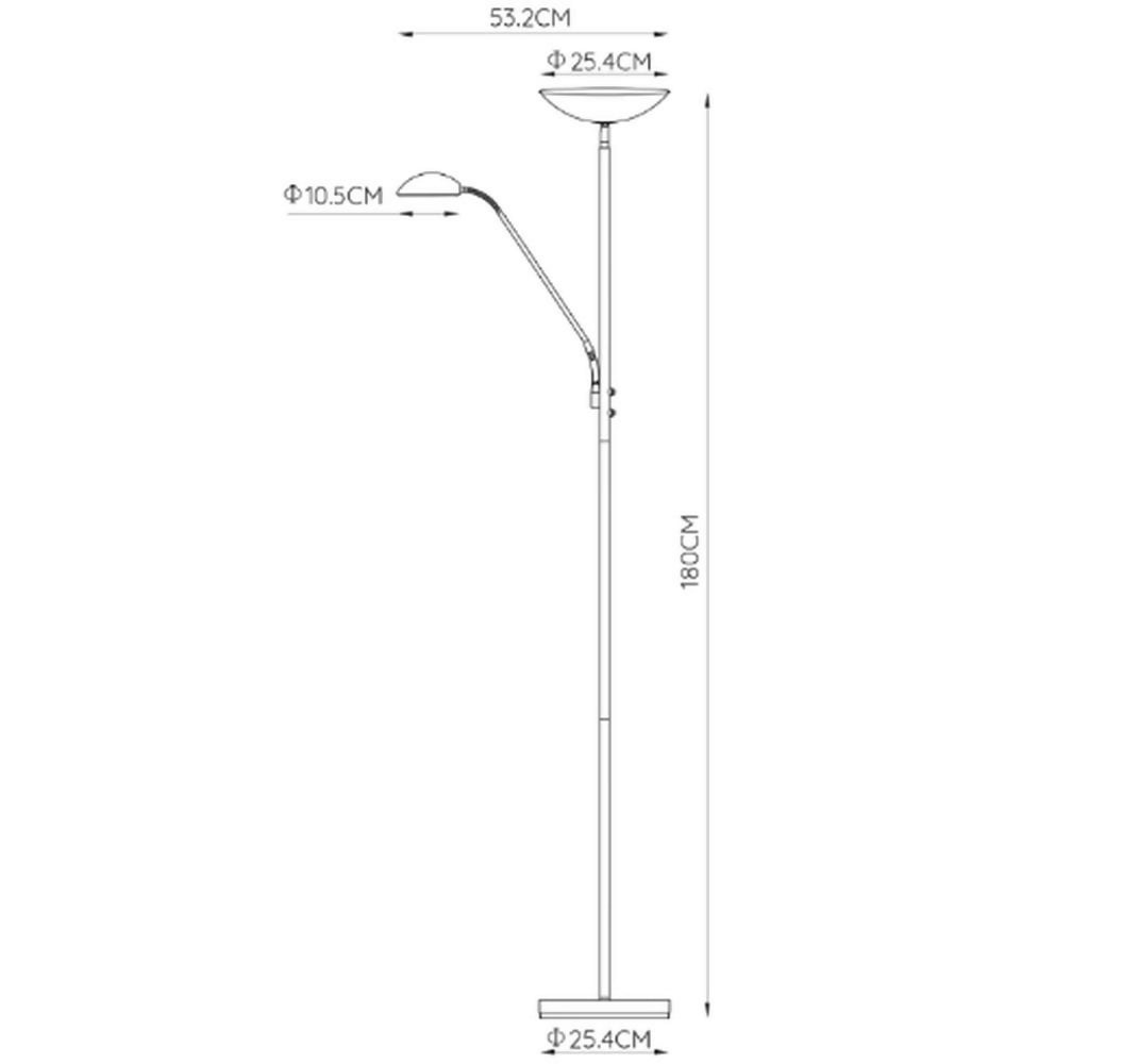 LAMPARA DE PIE ZENITH NEGRO