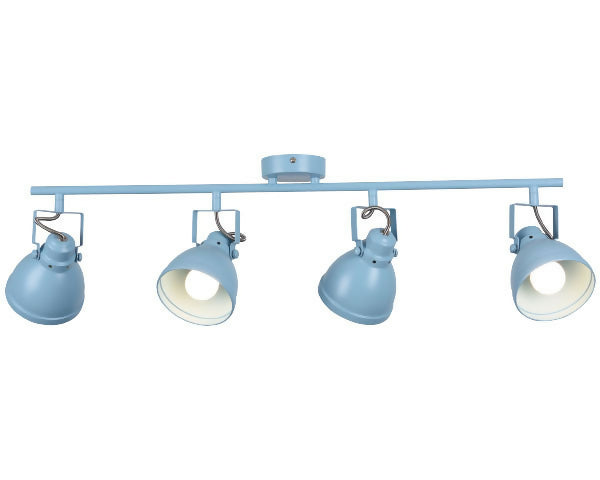 Foco Sobrepuesto Tubo 4 Luces Cosmos Celeste Cian