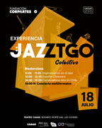 Experiencia Jazztgo Colectivo en Teatro CA660 Santiago, evento de jazz con masterclass, conversatorio y concierto en vivo el 18 de julio de 2026.