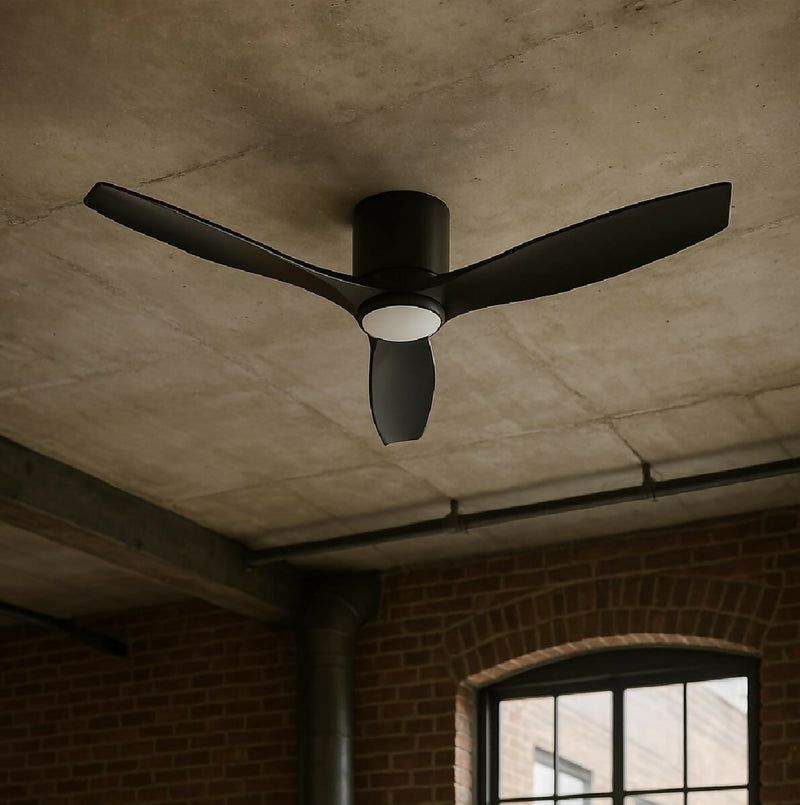 Ventilador de Techo Faro Negro con Luz Led 3 Colores 42” PRIMATERM