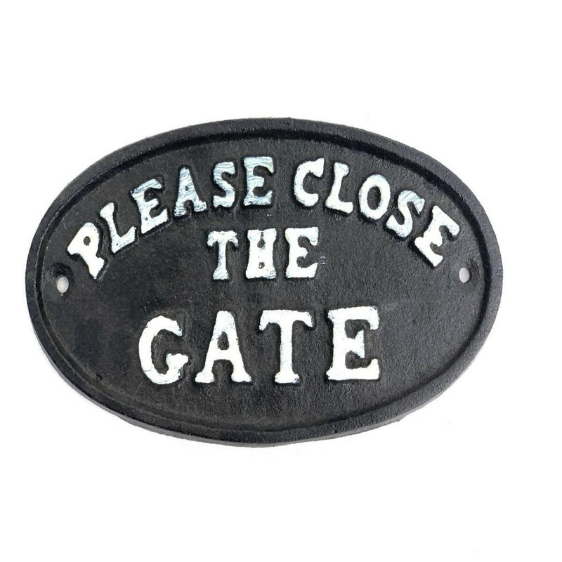 PLACA CLOSE THE GATE