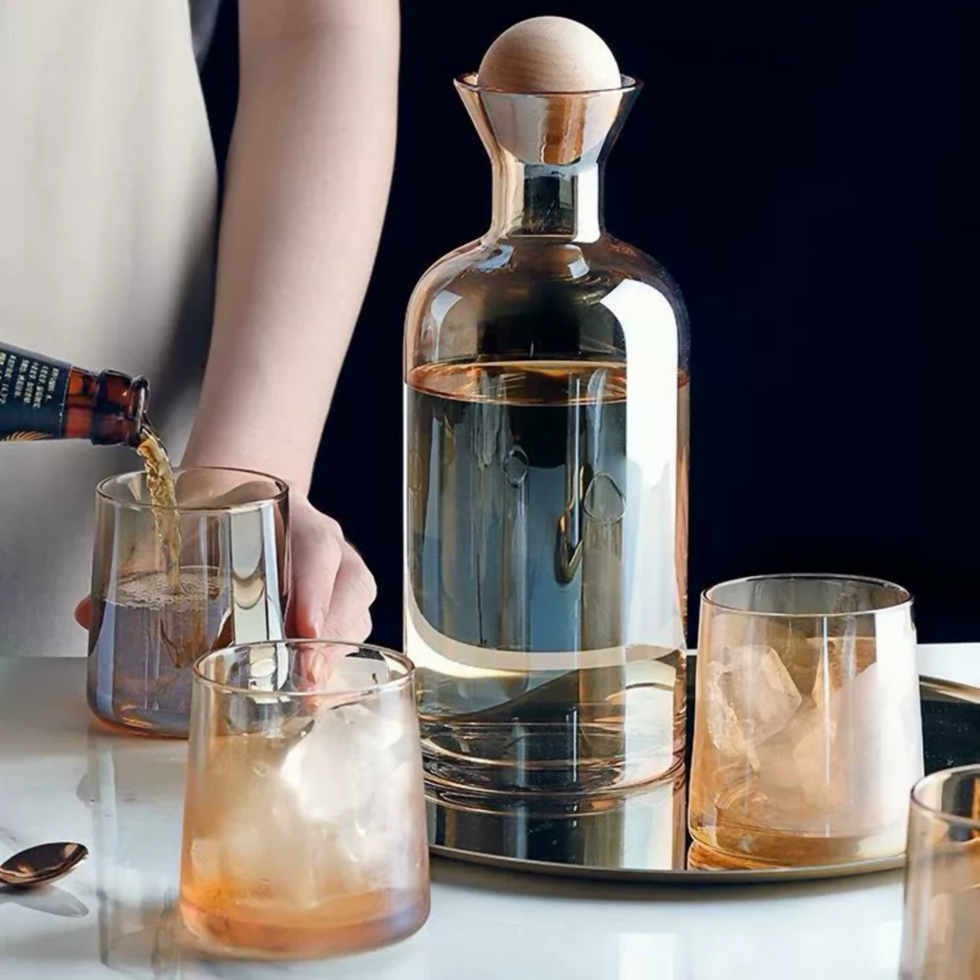 300646-1-3-jarra-vidrio-decantador-lujoso-4-vasos-ambar