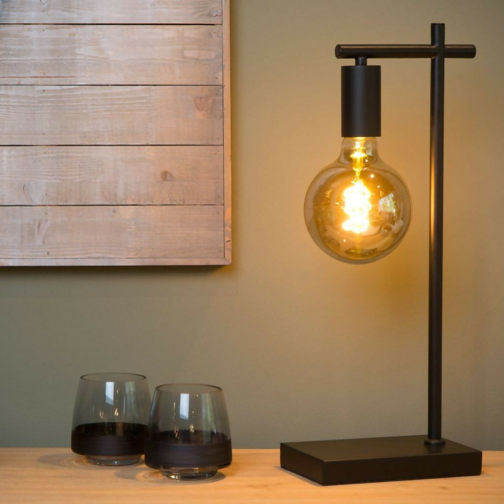 LAMPARA DE MESA LEANNE NEGRO 1xE27