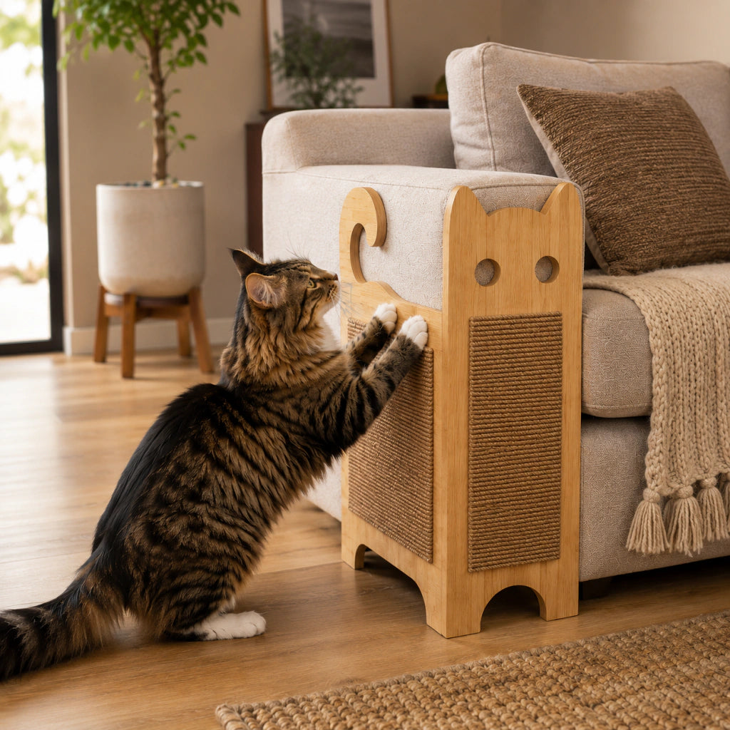 Protector de Sillón para Gatos con Rascador de Yute