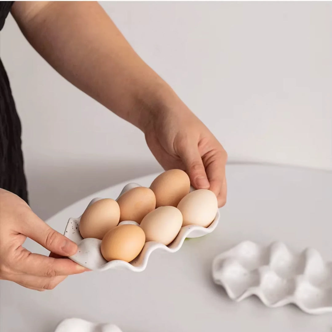 Huevera de Cerámica Minimalista 6 unidades