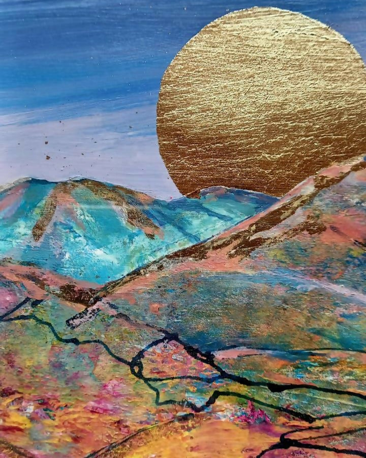 Cuadro "Anochecer en Pampa"