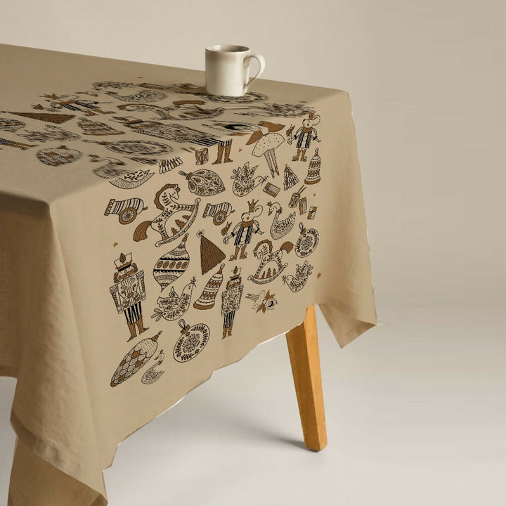 Mantel Cascanueces Dorado - Velo Organza