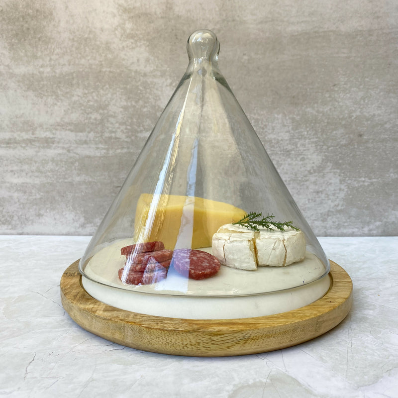 Cúpula Lyon con Base de Mármol y Madera de Mango