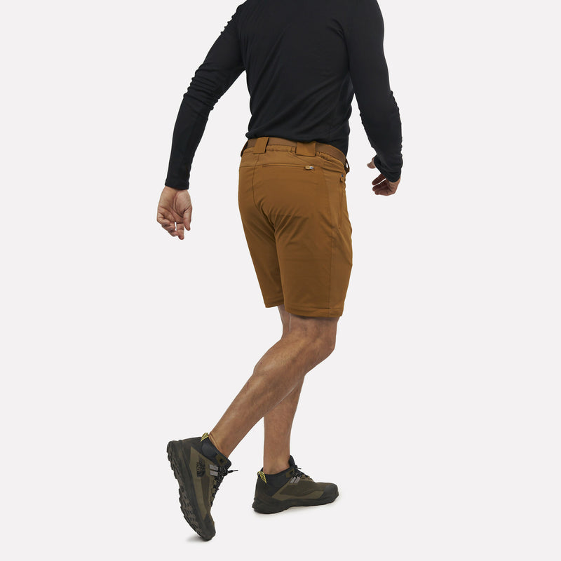 Pantalón de Trekking Hombre Desmontable Hombre Andino Cafe Mostaza