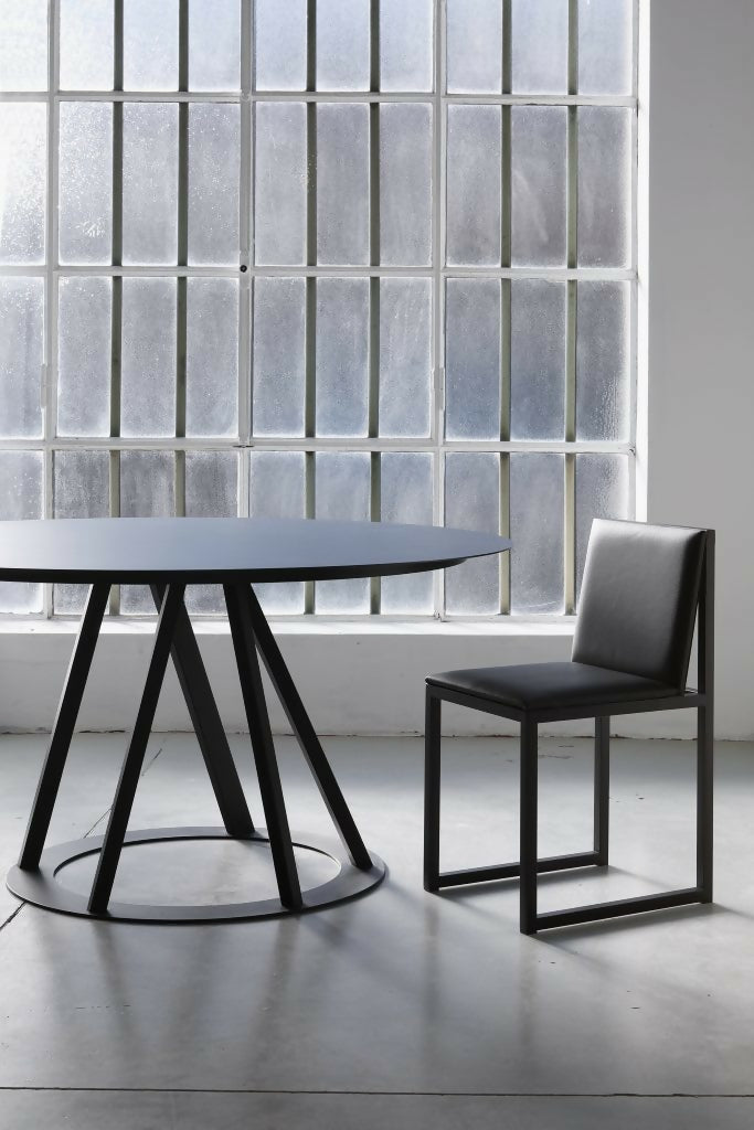 Mesa Comedor Redonda 100 cm Metal Black