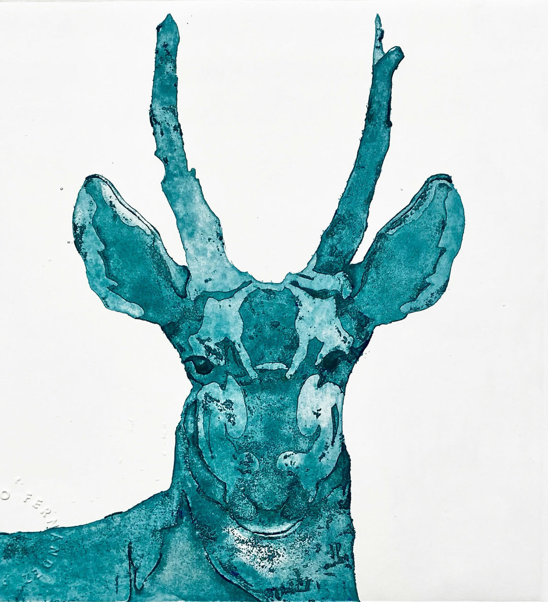 pequeño huemul turquesa