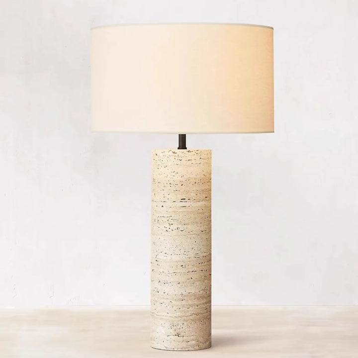 Lampara de Mesa Piedra Nordica Crema Grande