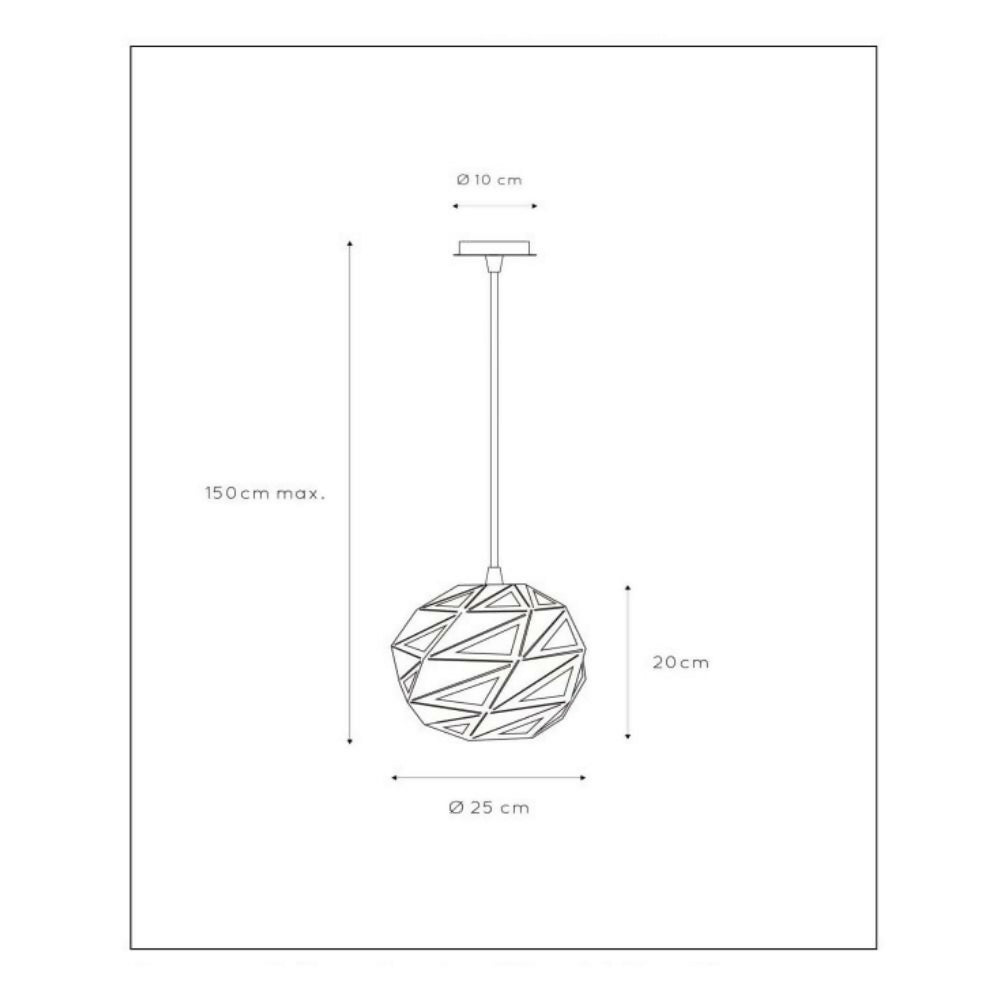 LAMPARA COLGANTE MALUNGA NEGRO 1xE27