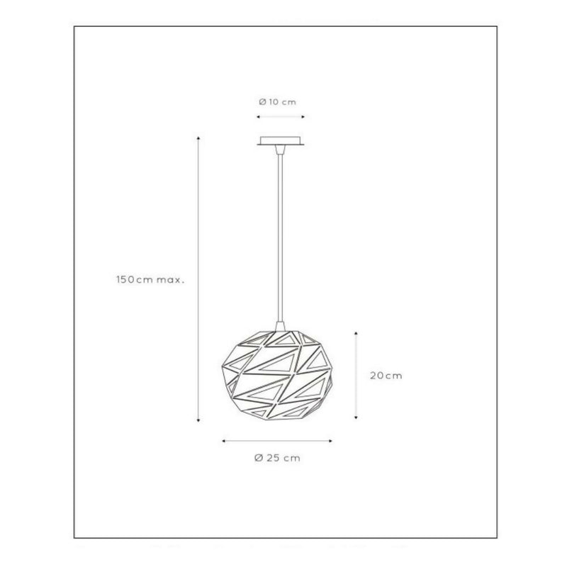 LAMPARA COLGANTE MALUNGA NEGRO 1xE27