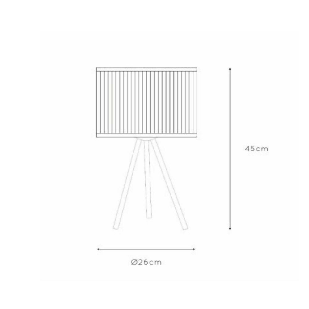 LAMPARA DE MESA TAGALOG NEGRO Ø26-1xE27