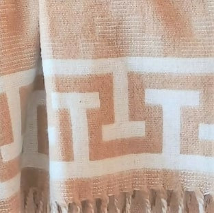 Manta Alpaca Étnica Beige