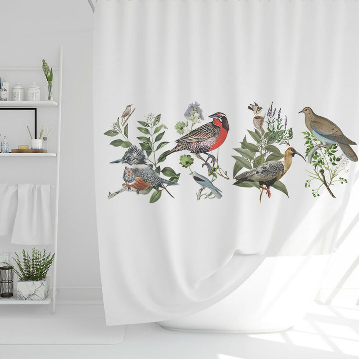Cortina de Baño Pájaros Nativos