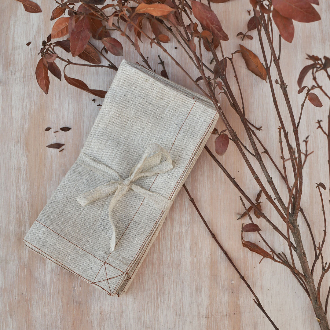 set servilleta lino color natural O