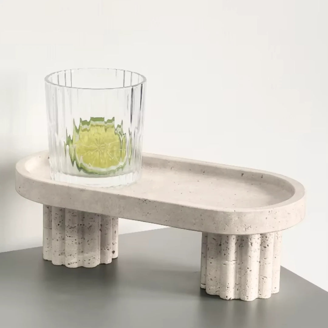 Bandeja Decorativa Estilo Marmol Travertino Greco