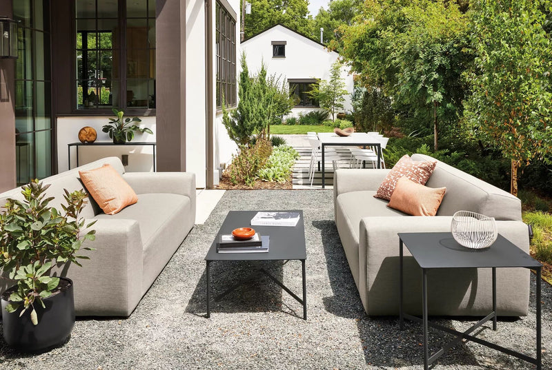 Mesa de Centro Rectangular X | METAL BLACK