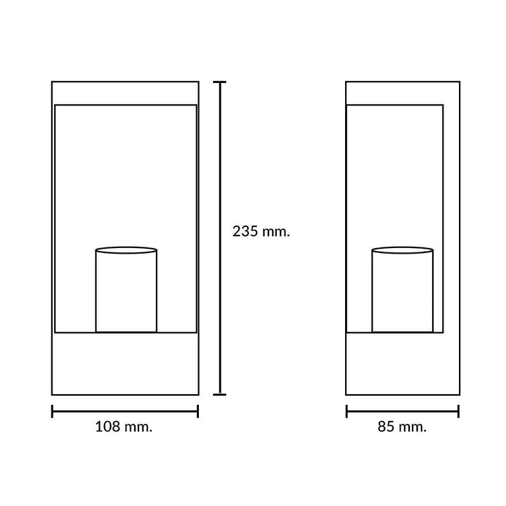 Aplique Aluminio Unidireccional Abend Negro
