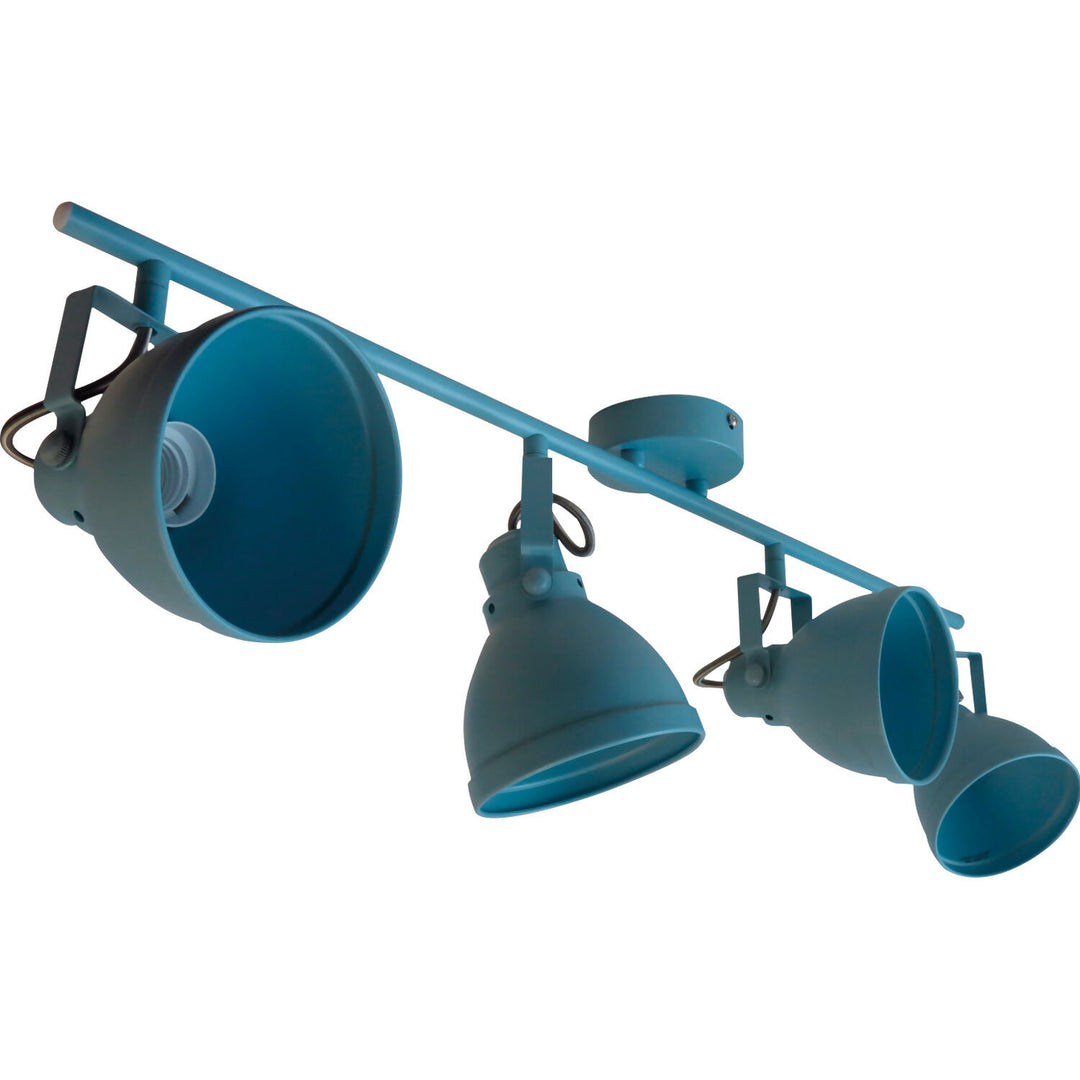 Foco Sobrepuesto Tubo 4 Luces Cosmos Celeste Cian