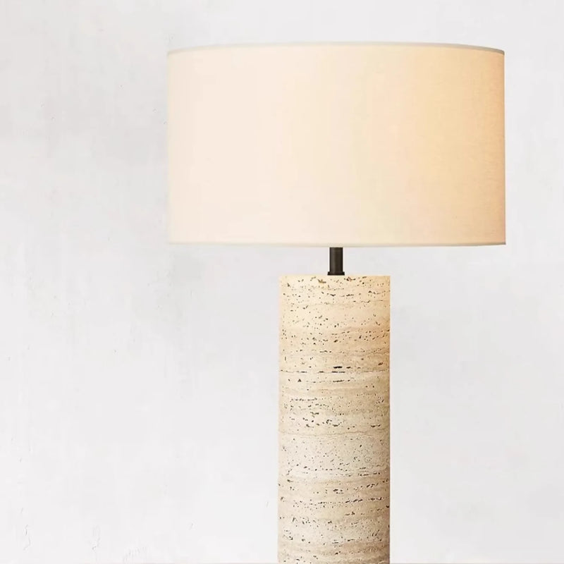 Lampara de Mesa Piedra Nordica Crema Mediana