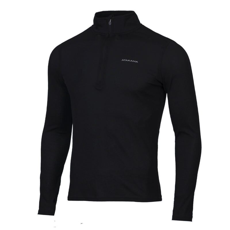 Primera capa térmica Hombre 1/4 Zip-Cuello VentoFit Negra