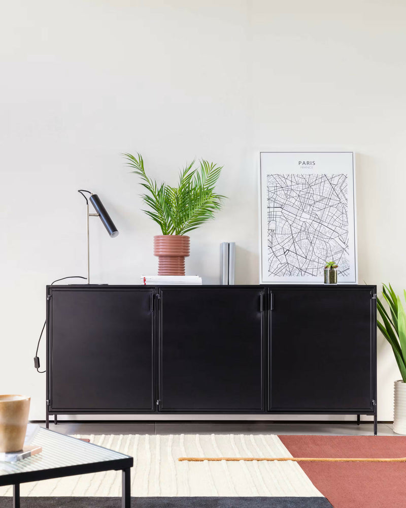 Buffet tres puertas | METAL BLACK