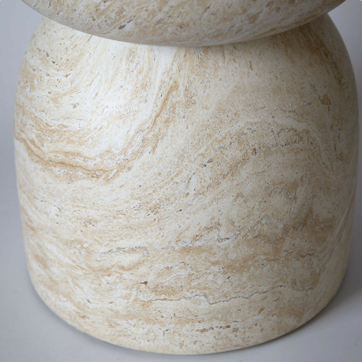 Mesa Lateral Piedra Luna Jupiter Crema