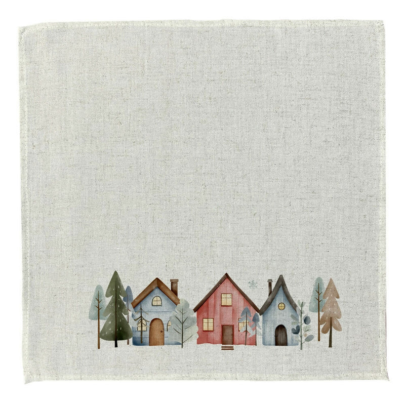 Set 4 Servilletas Casas - Lino Poliester