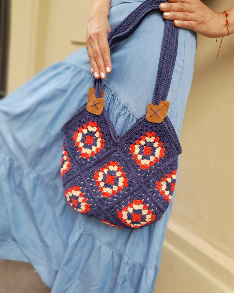 Cartera Tejida Ovalada Color Sandía