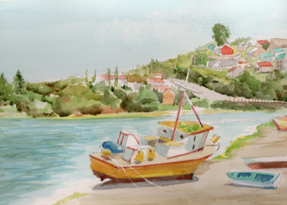 Lanchas pesqueras en Chiloé