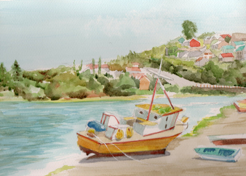 Lanchas pesqueras en Chiloé