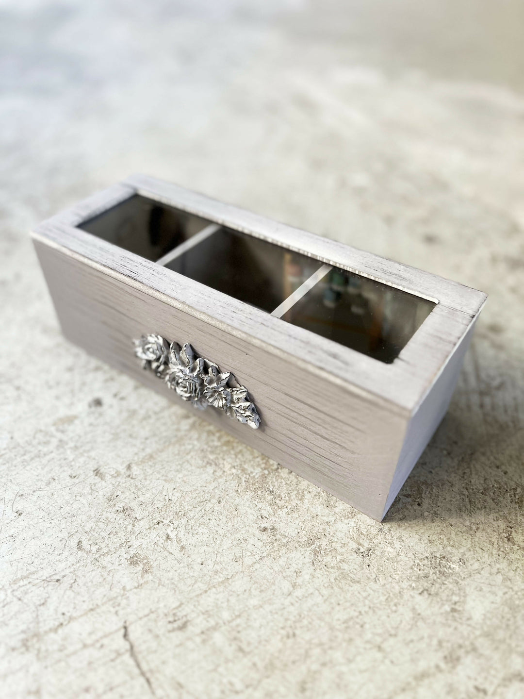 Caja Rectangular Simple con Tapa de Vidrio