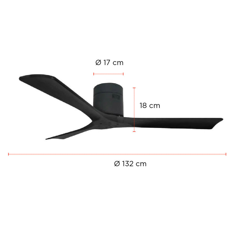 Ventilador de Techo Boston Negro 52” PRIMATERM