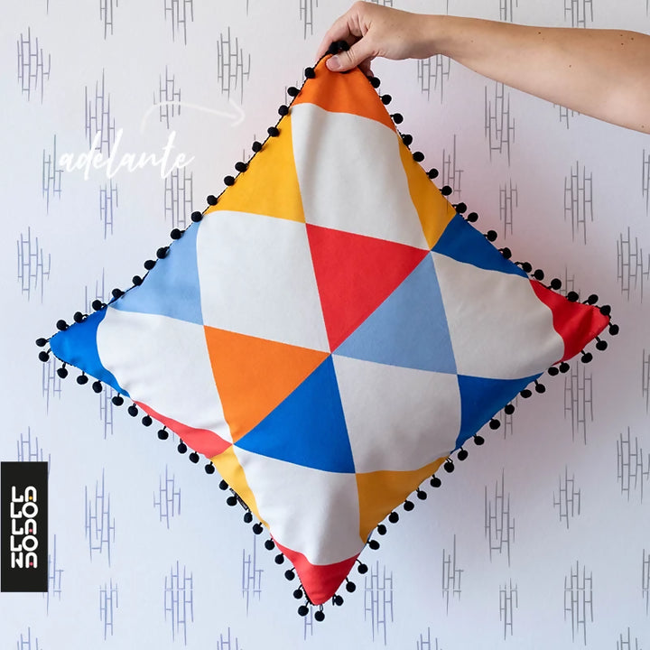 Funda de Cojín Rombo / 2 diseños en 1