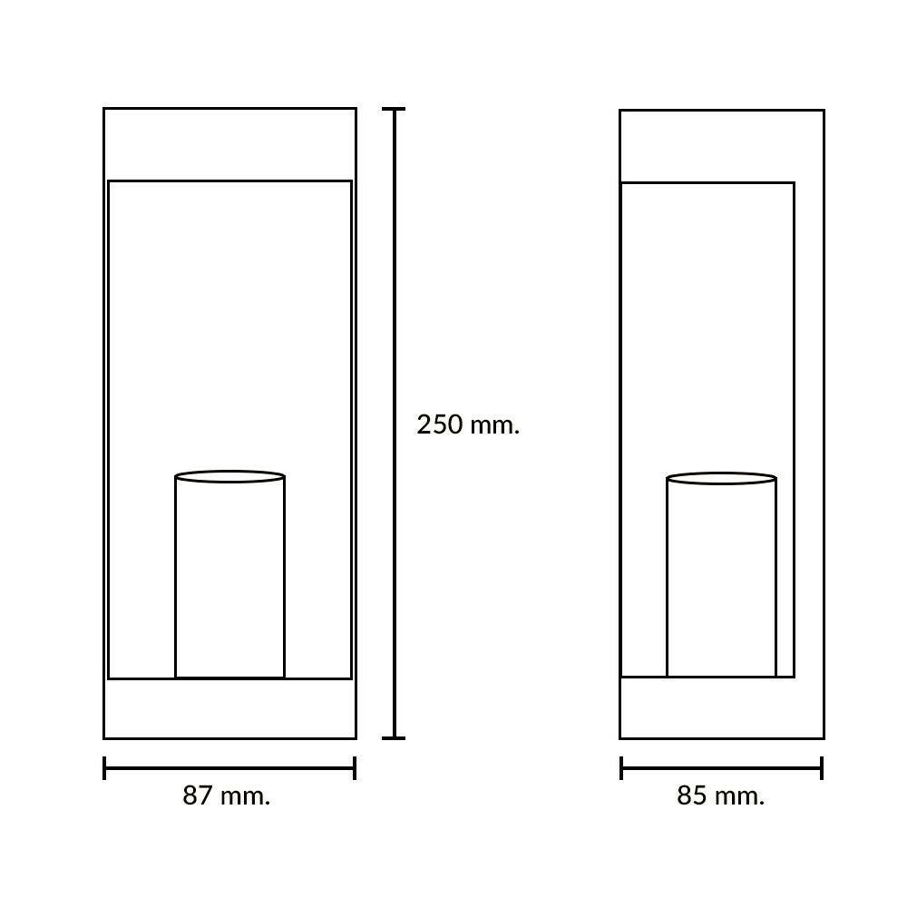 Aplique Aluminio Unidireccional Aften Negro