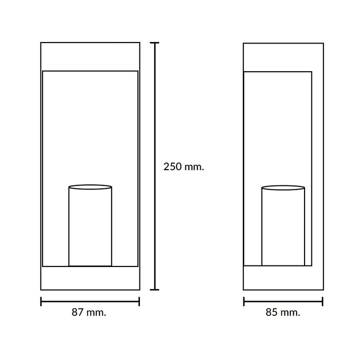Aplique Aluminio Unidireccional Aften Negro