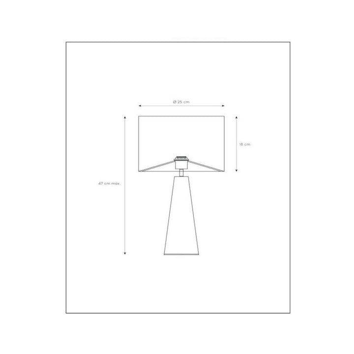 LAMPARA DE MESA VELVET TURQUESA 1xE27